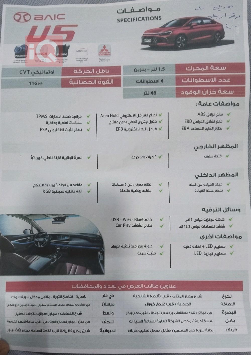 بایک U5 پڵەس